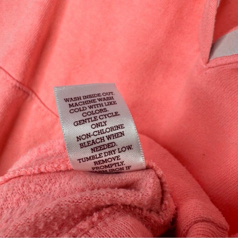 SO Coral Women's Sweatshirt pullover neon sweater long sleeves coral pink orange - Picture 7 of 8